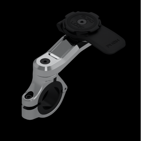 Support de montage guidon QUAD LOCK Pro Chrome | OPTIMATE MOTO